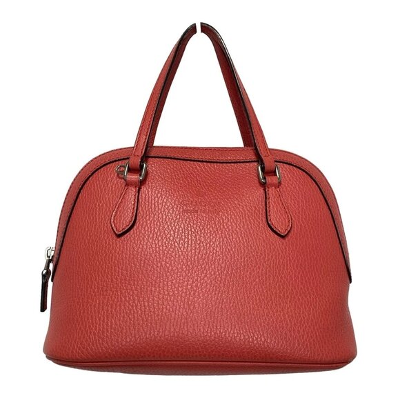 GUCCI Red Leather Handbag 406-071125